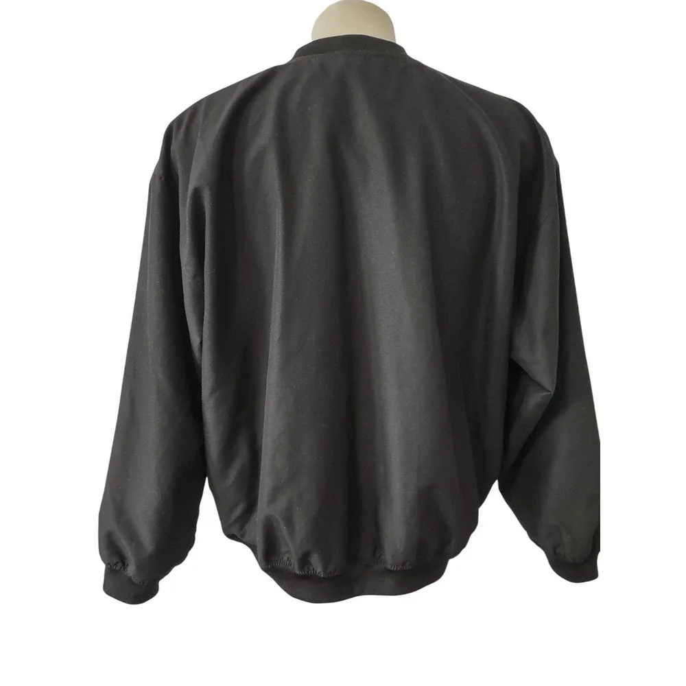 Badger Sport Windbreaker Pullover Large Mens York Logo Black V-Neck Gorp‎ Core